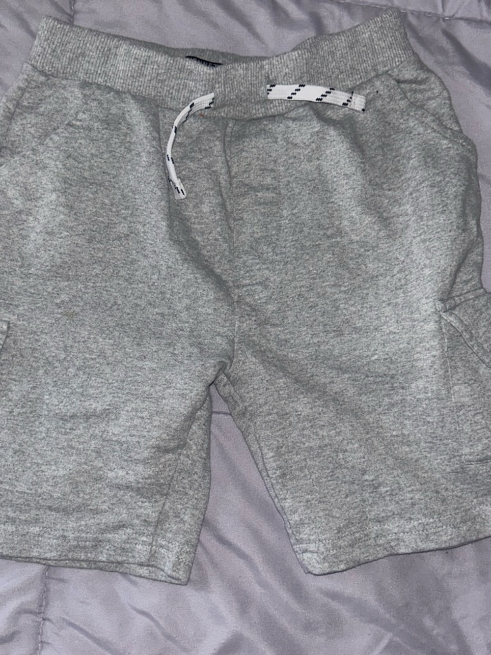 Men's Grey Athletic Drawstring Shorts - Casual Comfort
